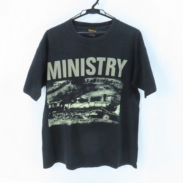 実際に弊社で買取させて頂いたBROCKUM/ブロックム MINISTRY/ミニストリー 90s JUST ONE FIX" Burroughs TRAIN ヴィンテージ バンドTシャツ/L