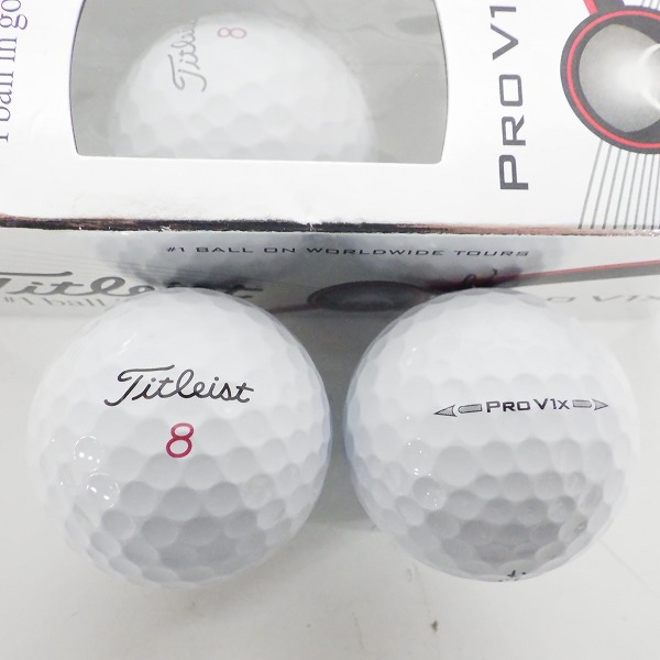 実際に弊社で買取させて頂いた【未使用/オウンネーム含む】Titleist/タイトリスト PRO V1・PRO V1ｘ ゴルフボール ホワイト 計3スリーブの画像 3枚目