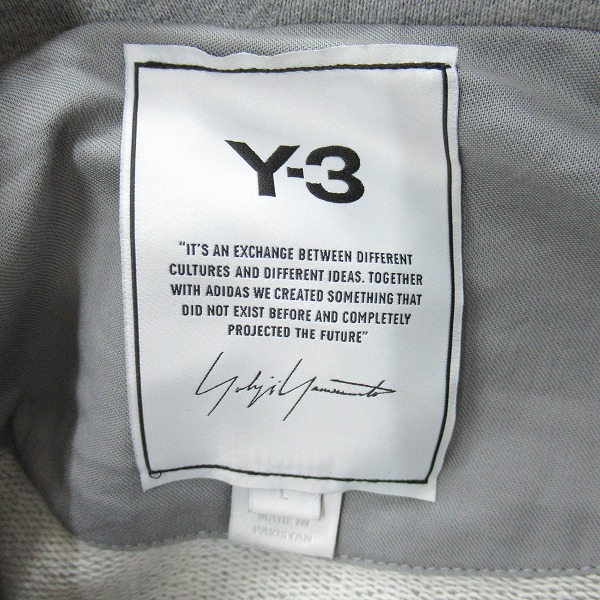 実際に弊社で買取させて頂いたY-3/ワイスリー adidas/アディダス×Yohji Yamamoto/ヨウジヤマモト ロゴ プルオーバー パーカーGV4199/Lの画像 2枚目