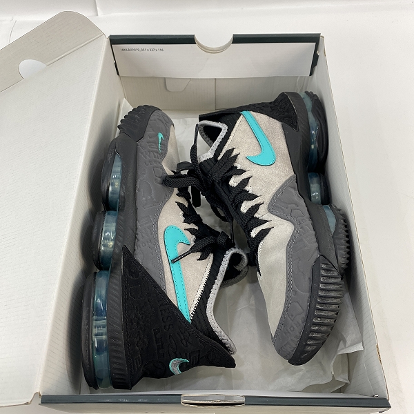 実際に弊社で買取させて頂いたATMOS×NIKE/アトモス×ナイキ LEBRON XVI LOW AC Clear Jade レブロン16 クリアジェイド CD9471-003/26の画像 8枚目