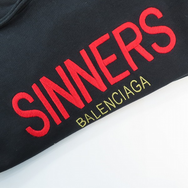 実際に弊社で買取させて頂いた【JPタグ】BALENCIAGA/バレンシアガ 18SS SINNER エンブロイダリー プルオーバー パーカー 487209 TWK51/Lの画像 8枚目