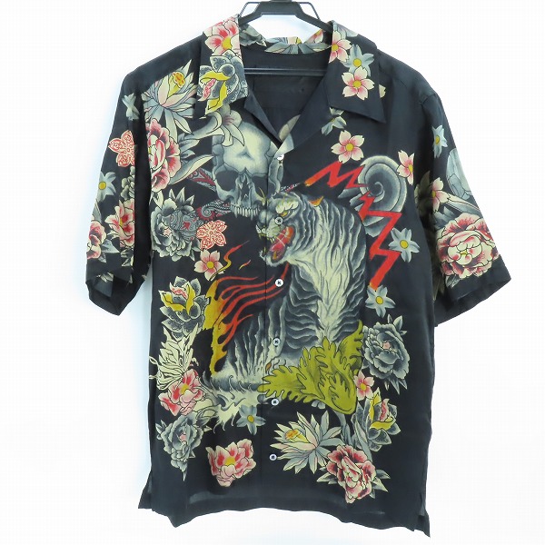 実際に弊社で買取させて頂いたRoen/ロエン 虎柄 半袖アロハシャツ 48