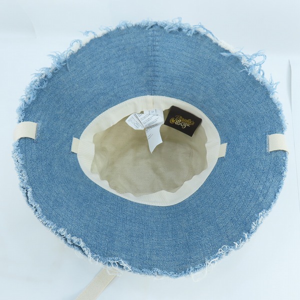 実際に弊社で買取させて頂いた【JPタグ】LOEWE/ロエベ フレイド フィッシャーマン ハット  デニム＆カーフ K820HF1X26/57の画像 4枚目