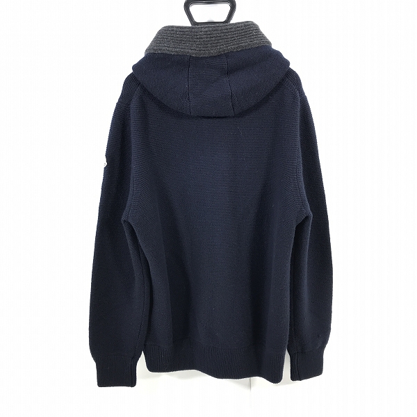 実際に弊社で買取させて頂いた【JPタグ】MONCLER/モンクレール 16aw MAGLIONE TRICOT CARDIGAN フーデッドウールダブルジップパーカー/XXLの画像 1枚目