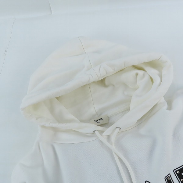 実際に弊社で買取させて頂いたCELINE by Hedi Slimane/セリーヌバイエディスリマン 21SS ロゴ スタッズ プルオーバーパーカー 2Y323052H/Lの画像 6枚目