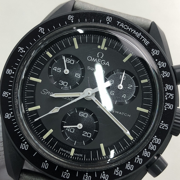 実際に弊社で買取させて頂いたSwatch×OMEGA/スウォッチ×オメガ Moonswatch Speedmaster MISSION TO MERCURY SO33A100の画像 4枚目