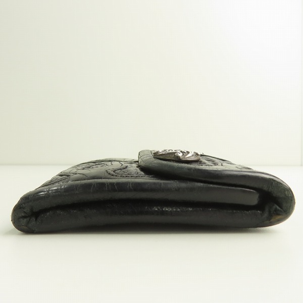 実際に弊社で買取させて頂いたBWL/BILL WALL LEATHER/ビルウォールレザー スカルボタン 長財布/ロングウォレットの画像 3枚目