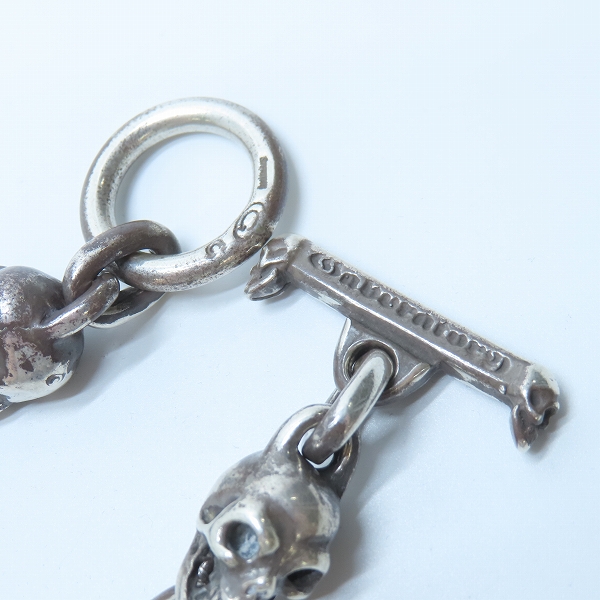 実際に弊社で買取させて頂いた【ギャラ付】Gaboratory/ガボラトリー スカルプテッド オーバル ブレスブレスレット w/２スカルプテッド スカルの画像 5枚目