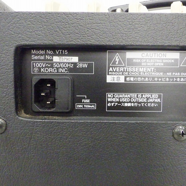 実際に弊社で買取させて頂いた★【難有り】VOX/ヴォックス VT15 Valvetronix エフェクト搭載 ギターアンプ コンボアンプの画像 5枚目