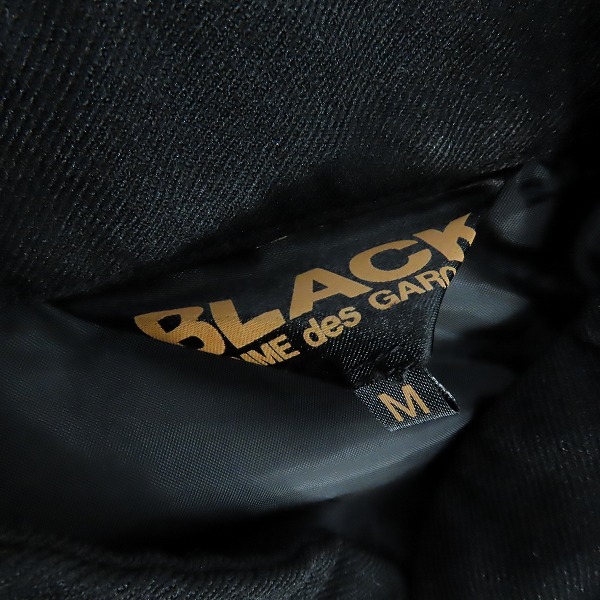 実際に弊社で買取させて頂いたBLACK COMME des GARCONS/ブラックコムデギャルソン チャイナジャケット ブラック 1E-J047/Mの画像 3枚目