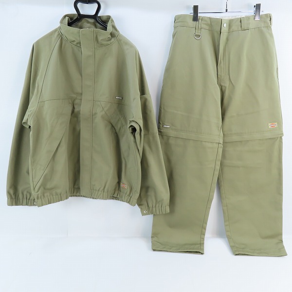 実際に弊社で買取させて頂いた【未使用】Dickies/ディッキーズ×atmos/アトモス トラック ジャケット/パンツ セットアップ MA23F-JK034 /MA23F-LP034/XL