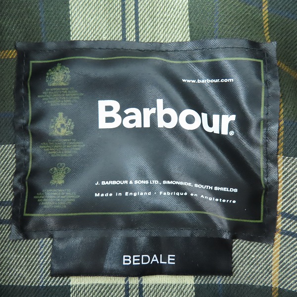 実際に弊社で買取させて頂いたBARBOUR/バブアー BEDALE JACKET/ビデイルジャケット/34の画像 2枚目