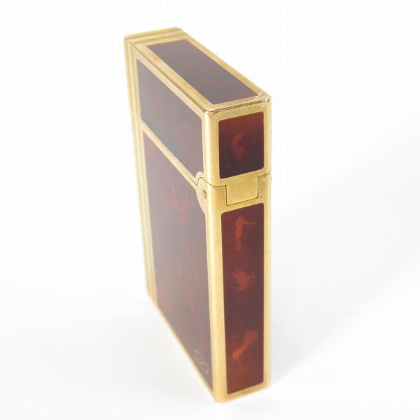 実際に弊社で買取させて頂いたS.T.Dupont/エステーデュポン GATSBY/ギャッツビー ガスライター 茶漆の画像 3枚目