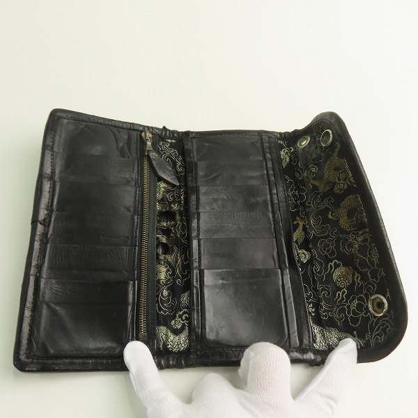 実際に弊社で買取させて頂いたBWL/BILL WALL LEATHER/ビルウォールレザー スカルボタン 長財布/ロングウォレットの画像 2枚目