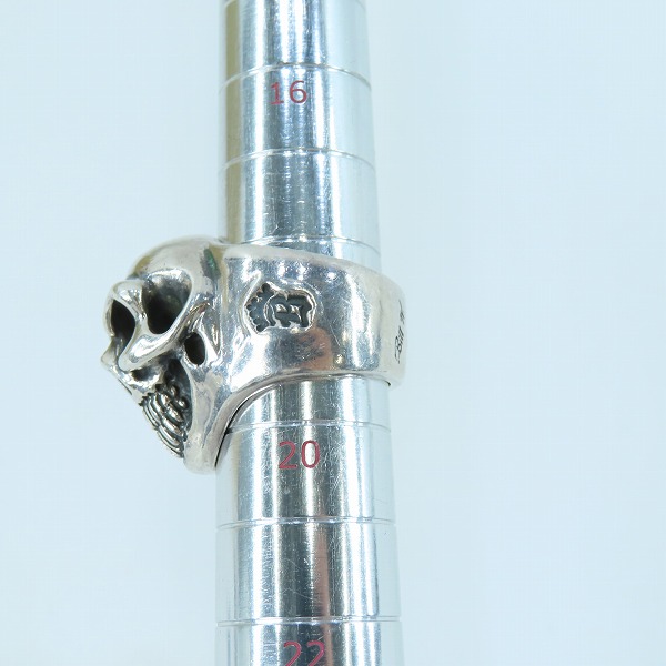 実際に弊社で買取させて頂いた【ギャラ付き】BWL/Bill Wall Leather/ビルウォールレザー グッドラックスカル リング 19号の画像 8枚目