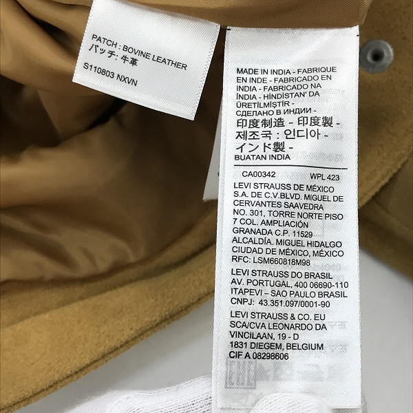 実際に弊社で買取させて頂いたLEVI'S/リーバイス PREMIUM スエード レザー トラッカージャケット PC9-A5828-0000/XXLの画像 3枚目
