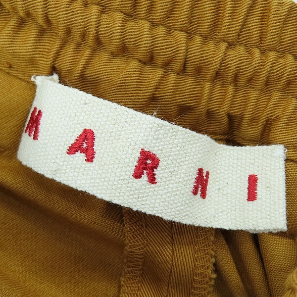 実際に弊社で買取させて頂いたMARNI/マルニ コットン タック パンツ PUMU0017S0 UTC084/48の画像 2枚目