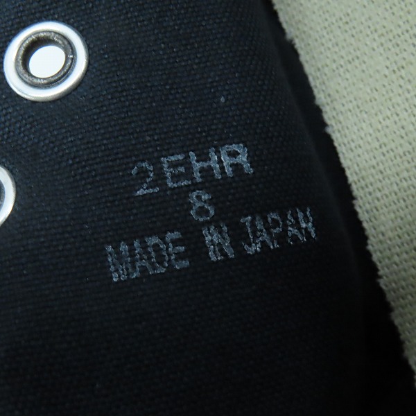 実際に弊社で買取させて頂いた【未使用】CONVERSE/コンバース 日本製 CANVAS AS J HI キャンバス スニーカー ブラックモノ/8の画像 5枚目
