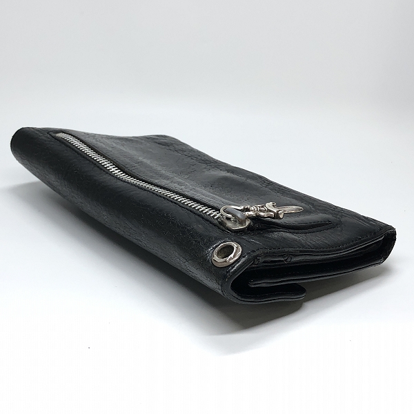 実際に弊社で買取させて頂いたCHROME HEARTS/クロムハーツ WAVE/ウェーブウォレット 長財布/クロスボタンの画像 2枚目