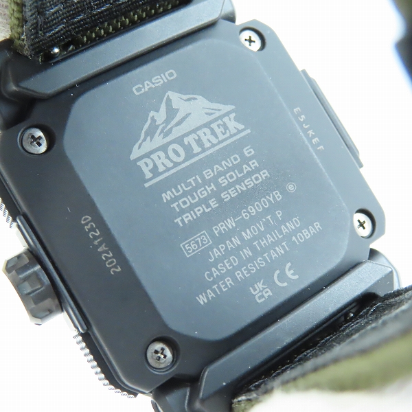実際に弊社で買取させて頂いたCASIO/カシオ PRO TREK/プロトレック CLIMBER LINE ソーラー電波 腕時計 PRW-6900YB-3JFの画像 3枚目