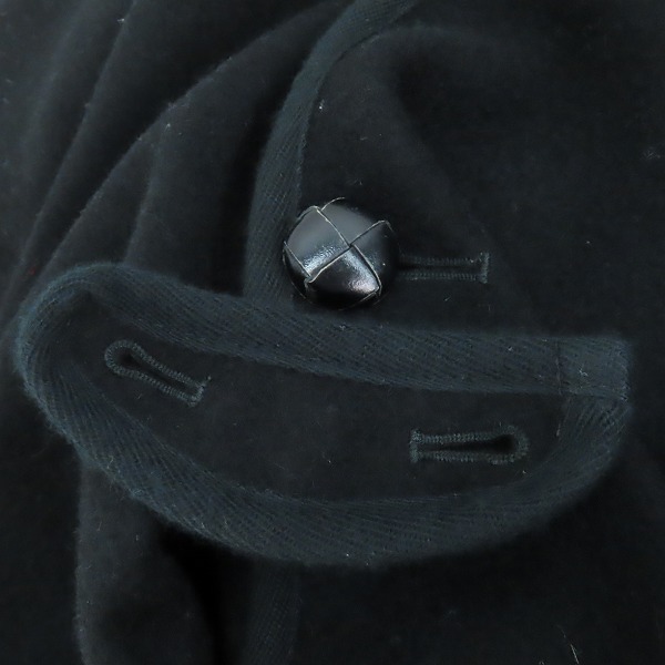 実際に弊社で買取させて頂いたMACKINTOSH/マッキントッシュ くるみボタン メルトン ウール フード ショート コート/38の画像 7枚目