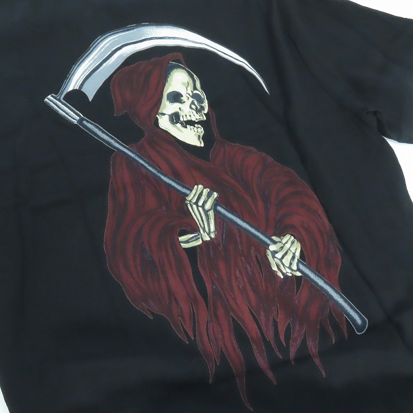 実際に弊社で買取させて頂いたHYSTERIC GLAMOUR/ヒステリックグラマー 17SS GRIM REAPER柄アロハシャツ 02172AH03/Mの画像 5枚目