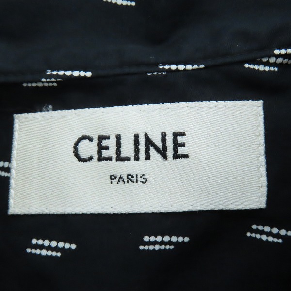 実際に弊社で買取させて頂いたCELINE/セリーヌ ダブルドットライン 総柄長袖シャツ 2C070186D/41の画像 2枚目