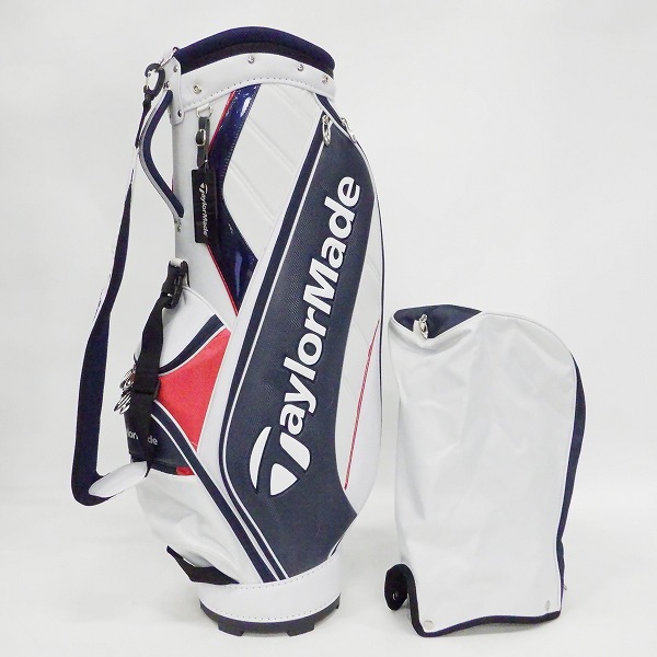 実際に弊社で買取させて頂いたTaylorMade/テーラーメイド KY321 9型 5分割トゥルーライト キャディバッグ ホワイトｘネイビーｘレッド