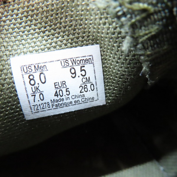 実際に弊社で買取させて頂いたVANS/バンズ OFF THE WALL/オフ ザ ウォール スリッポン/ローシューズ オリーブ VN0A32QNO19/26.0の画像 5枚目