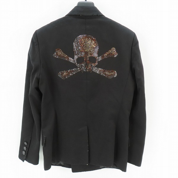 実際に弊社で買取させて頂いたRoen/ロエン スカルスタッズ ダブル ジャケット 77131026 /48の画像 1枚目