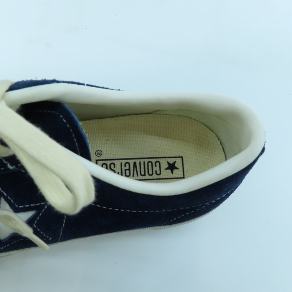 実際に弊社で買取させて頂いたCONVERSE/コンバース ONE STAR OX SUEDE NAVY ワンスター スエード ネイビー ホワイト/7.5の画像 4枚目