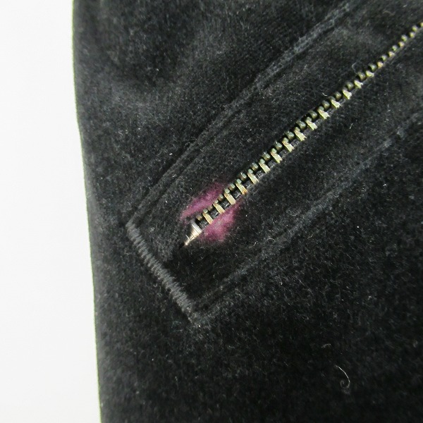 実際に弊社で買取させて頂いたHYSTERIC GLAMOUR/ヒステリックグラマー KEEP YOUR SELF ALIVE ガール刺繍 ベロア ジップアップ ブルゾン 0124AB03/Fの画像 7枚目