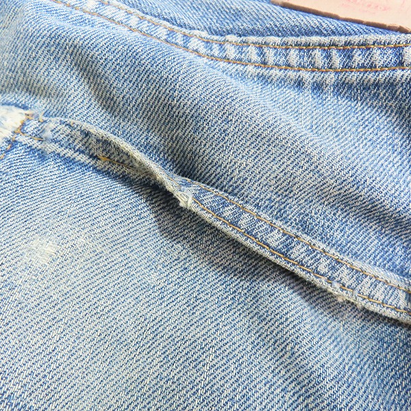 実際に弊社で買取させて頂いたLEVI'S/リーバイス 501 ヴィンテージ 刻印6 ボタンフライ デニムパンツ/32×31の画像 6枚目