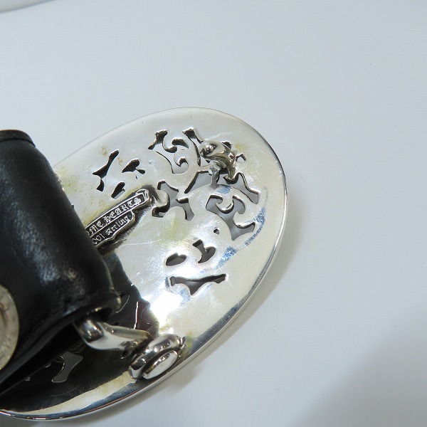 実際に弊社で買取させて頂いたCHROME HEARTS/クロムハーツ オーバルスターバックルベルト 36の画像 7枚目