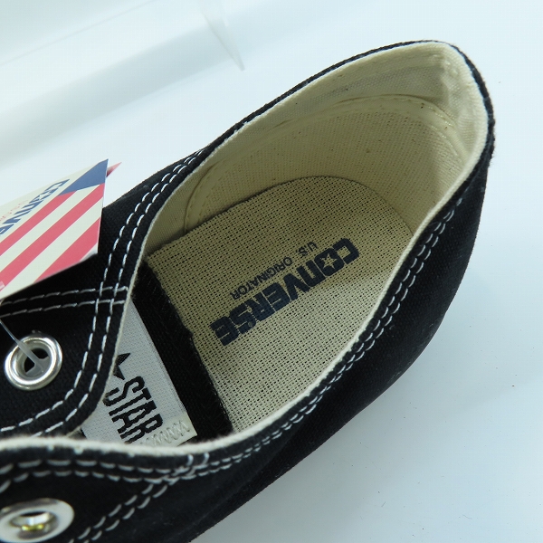 実際に弊社で買取させて頂いた【未使用】CONVERSE/コンバース ALL STAR US OX BLACK スニーカー 1SD286 /28の画像 4枚目