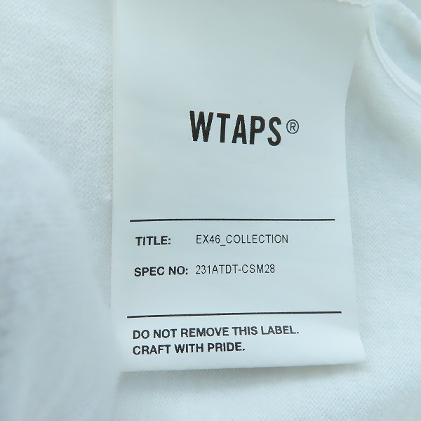 実際に弊社で買取させて頂いたWTAPS/ダブルタップス 23SS DESIGN 01/SS/CTPL COLLEGE TEE 胸刺繍 半袖Tシャツ 231ATDT-CSM28 /1の画像 3枚目