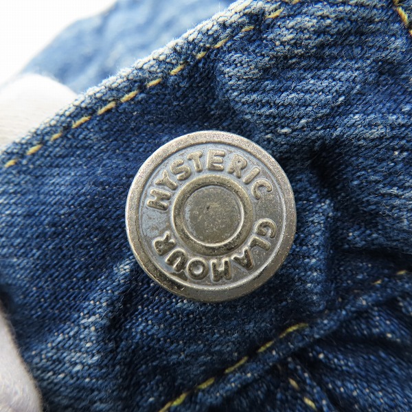 実際に弊社で買取させて頂いたHYSTERIC GLAMOUR/ヒステリックグラマー リペア加工 スタッズ付デニムパンツ 0211AP08/34の画像 6枚目