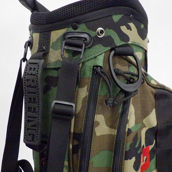 実際に弊社で買取させて頂いたBRIEFING/ブリーフィング CR-4 #02 9.5型 5分割スタンド式キャディバッグ ウッドラン カモ迷彩柄の画像 5枚目