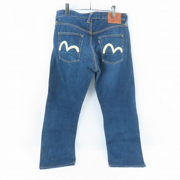 実際に弊社で買取させて頂いたEVISU/エヴィス Lot.2000 No.3 カモメプリント デニムパンツ/ジーンズ/33×35の画像 1枚目