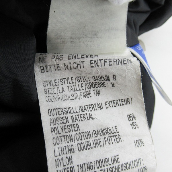 実際に弊社で買取させて頂いた【JPタグ】CANADA GOOSE/カナダグース HAMILTON/ハミルトン ダウンジャケット 3430JM/Mの画像 4枚目