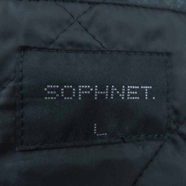 実際に弊社で買取させて頂いた【未使用】SOPHNET. /ソフネット サステナブル レザー シングルライダースジャケット SOPH-232020/Lの画像 2枚目