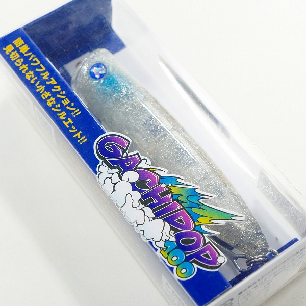実際に弊社で買取させて頂いた【未使用】Blue Blue/ブルーブルー GACHIPOP 100 ガチポップ100 26g キラキラシラス トップウォーター ポッパー ルアーの画像 3枚目