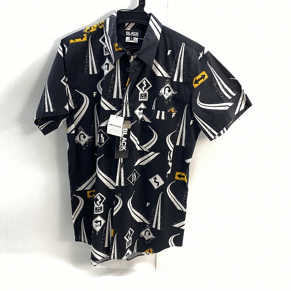 実際に弊社で買取させて頂いた【未使用】BLACK COMME des GARCONS/ブラックコムデギャルソン  総柄 半袖シャツ コットン 1E-B024/L