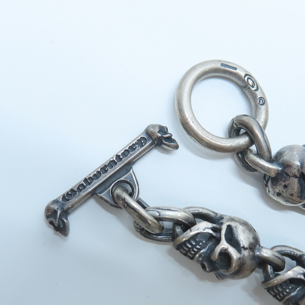 実際に弊社で買取させて頂いたGabor/ガボール ガボラトリー ALL SKULL LINK BRACELET/オールスカルリンクブレスレット 8リンクの画像 4枚目