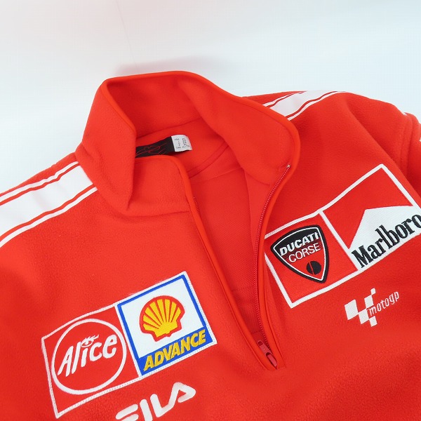 実際に弊社で買取させて頂いたFILA/フィラ Marlboro/Shell フリース プルオーバージャケット /XLの画像 4枚目