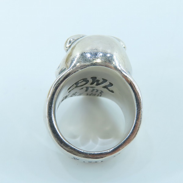 実際に弊社で買取させて頂いた【ギャラ付き】BWL/Bill Wall Leather/ビルウォールレザー グッドラックスカル リング 19号の画像 5枚目