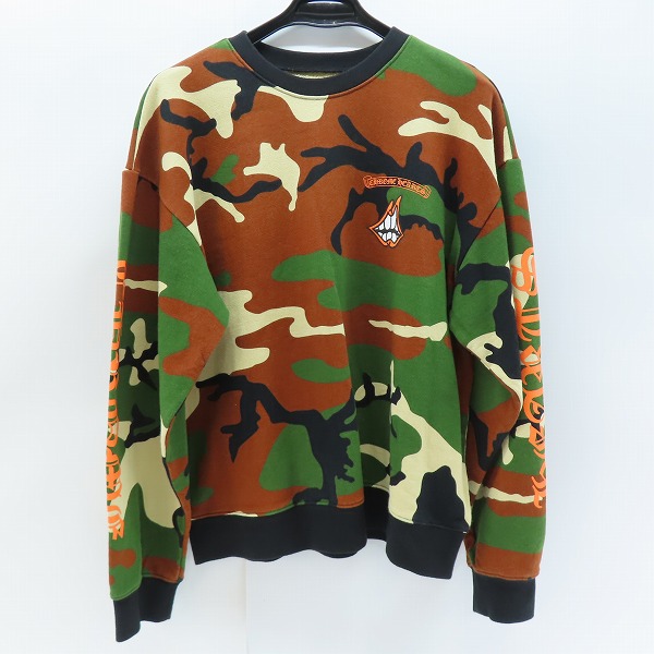実際に弊社で買取させて頂いた【JPタグ】CHROME HEARTS×MATTY BOY/クロムハーツ×マッティボーイ 22SS PPO Caution Crewneck スウェットトレーナー XL