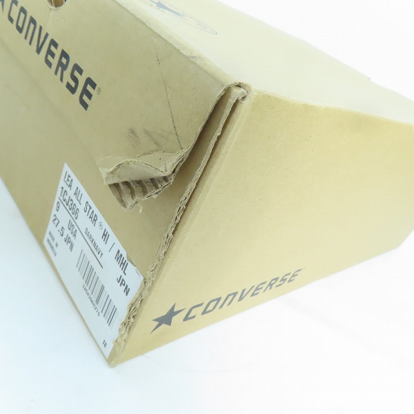 実際に弊社で買取させて頂いたCONVERSE × MHL/コンバース×マーガレットハウエル レザーハイカットスニーカー ダークネイビー 1CJ366/27.5の画像 7枚目