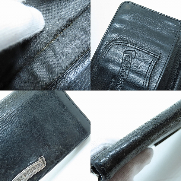 実際に弊社で買取させて頂いたCHROME HEARTS/クロムハーツ シングルフォールド ロングウォレット/長財布 チップスコーナーの画像 8枚目