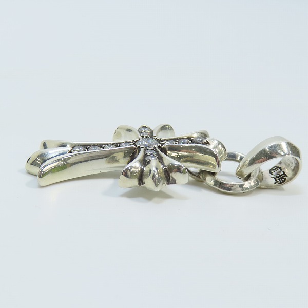 実際に弊社で買取させて頂いたCHROME HEARTS/クロムハーツ スモールCHクロス プレーンベイル パヴェダイヤの画像 3枚目